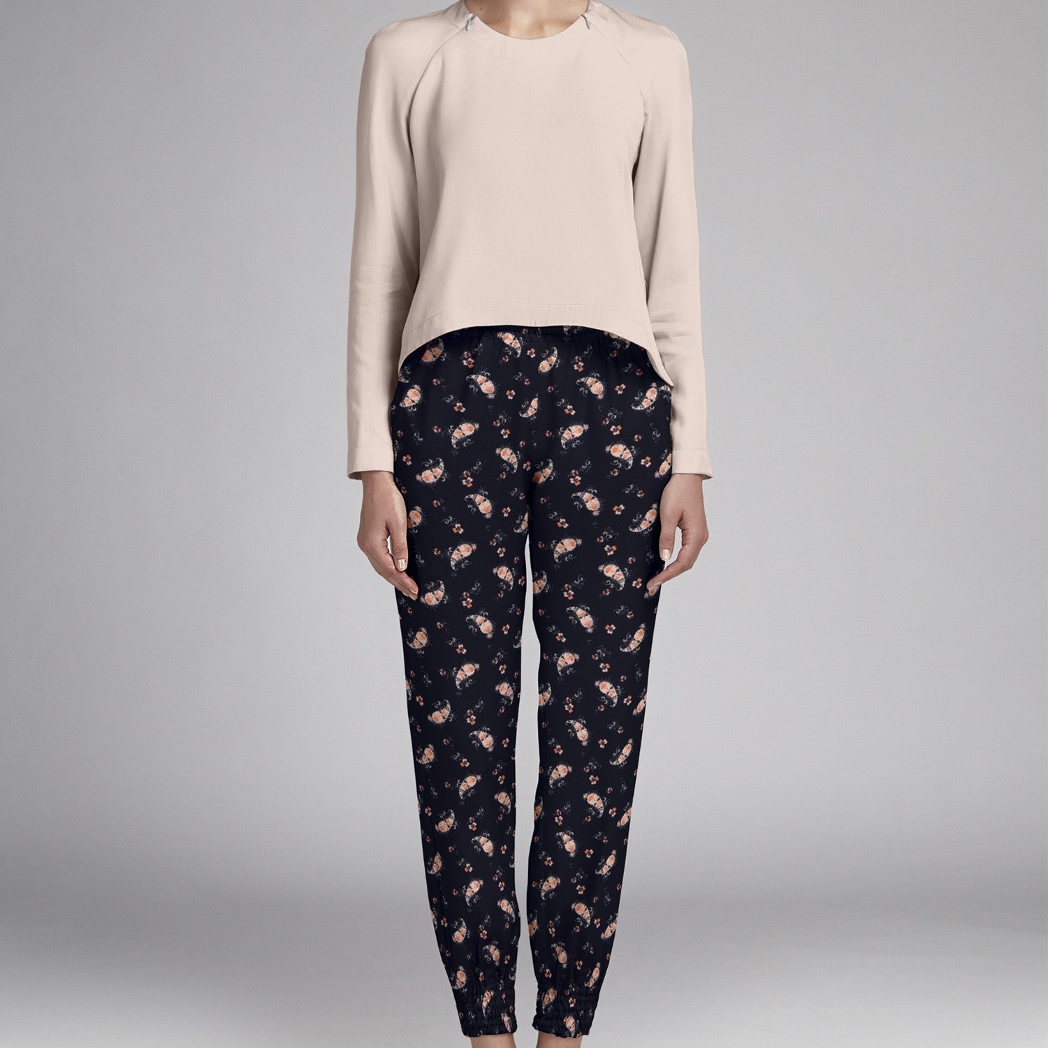 Crepe Aves Azul Claro - Ribes y Casals