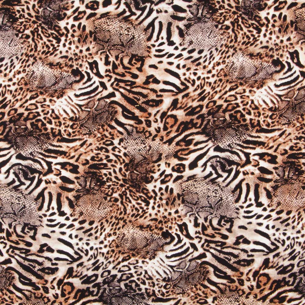Crepe Animal Print Marrón - Ribes y Casals