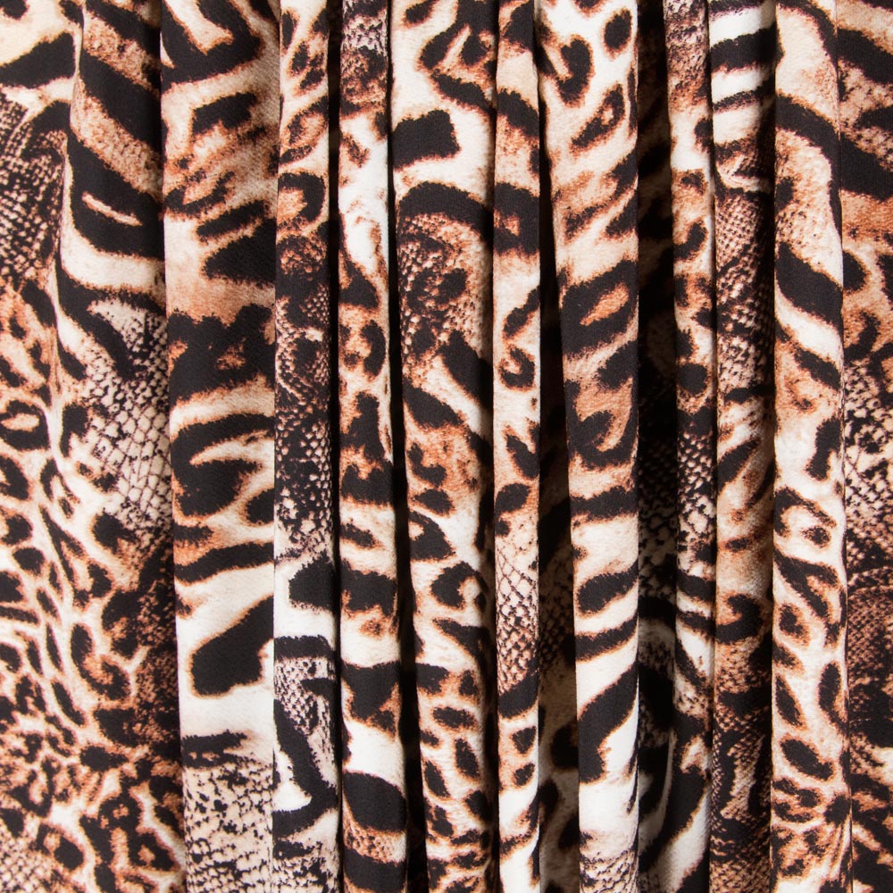 Crepe Animal Print Marrón - Ribes y Casals
