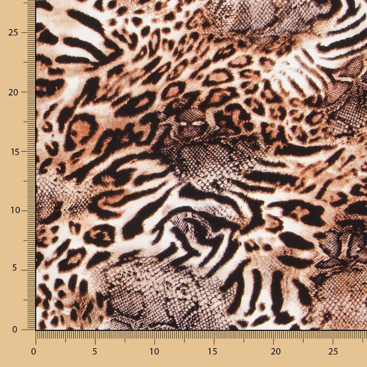 Crepe Animal Print Marrón - Ribes y Casals