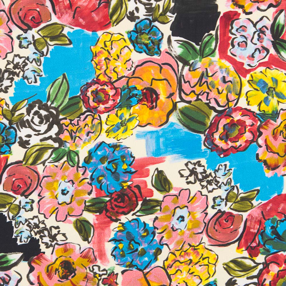 Crepe Fino Óleo Azul - Ribes y Casals