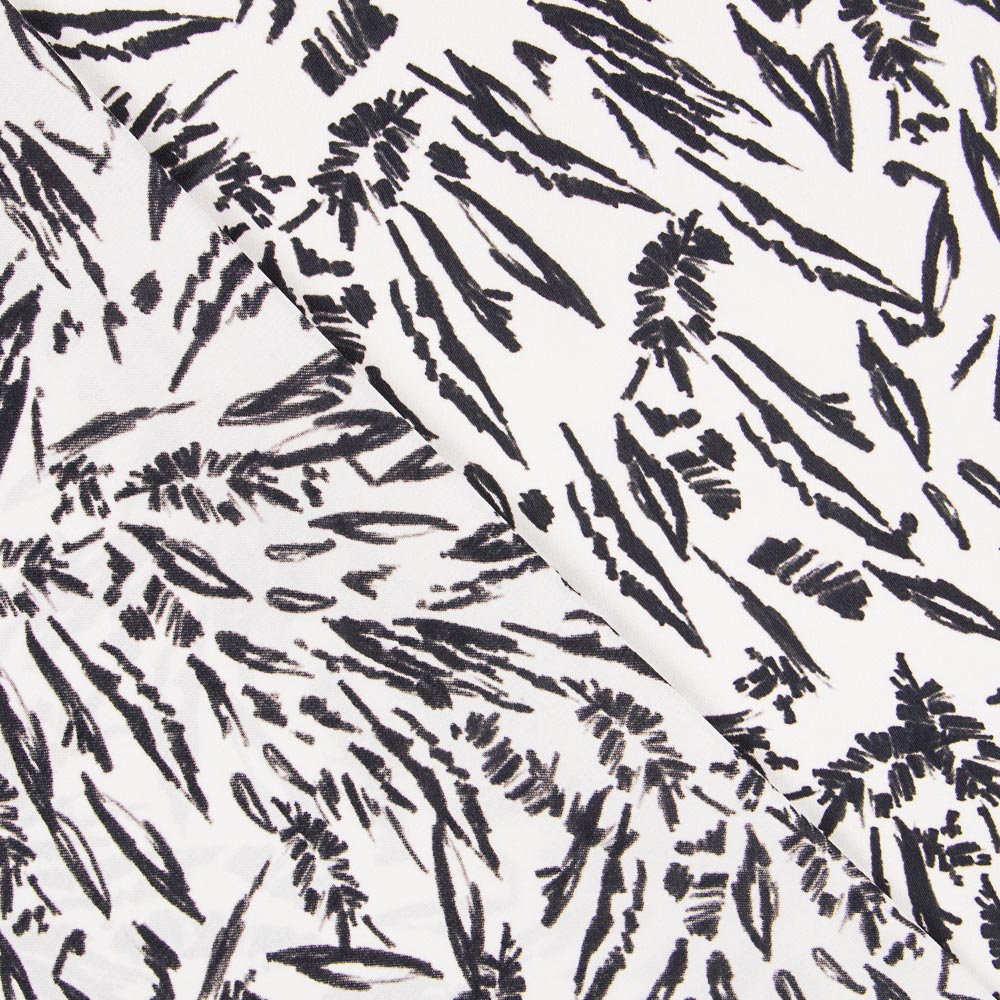 Crepe Fino Traços Branco - Ribes y Casals