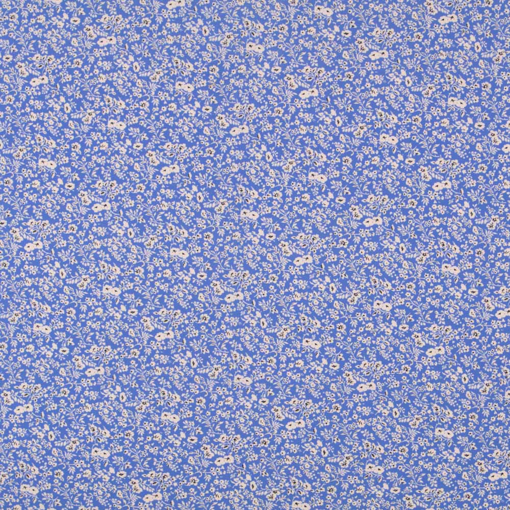 Crepe Floral Fondo Azul - Ribes y Casals