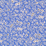 Crepe Floral Fondo Azul - Ribes y Casals