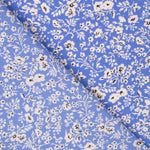 Crepe Floral Fondo Azul - Ribes y Casals