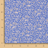 Crepe Floral Fondo Azul - Ribes y Casals