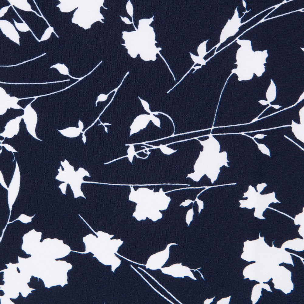 Crepe Floral Maxi Azul Noche - Ribes y Casals