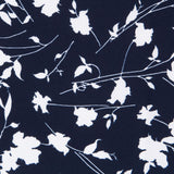 Crepe Floral Maxi Azul Noche - Ribes y Casals