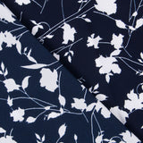 Crepe Floral Maxi Azul Noche - Ribes y Casals