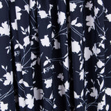 Crepe Floral Maxi Azul Noche - Ribes y Casals