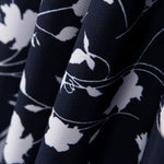 Crepe Floral Maxi Azul Noche - Ribes y Casals