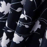 Crepe Floral Maxi Azul Noche - Ribes y Casals