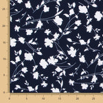 Crepe Floral Maxi Azul Noche - Ribes y Casals