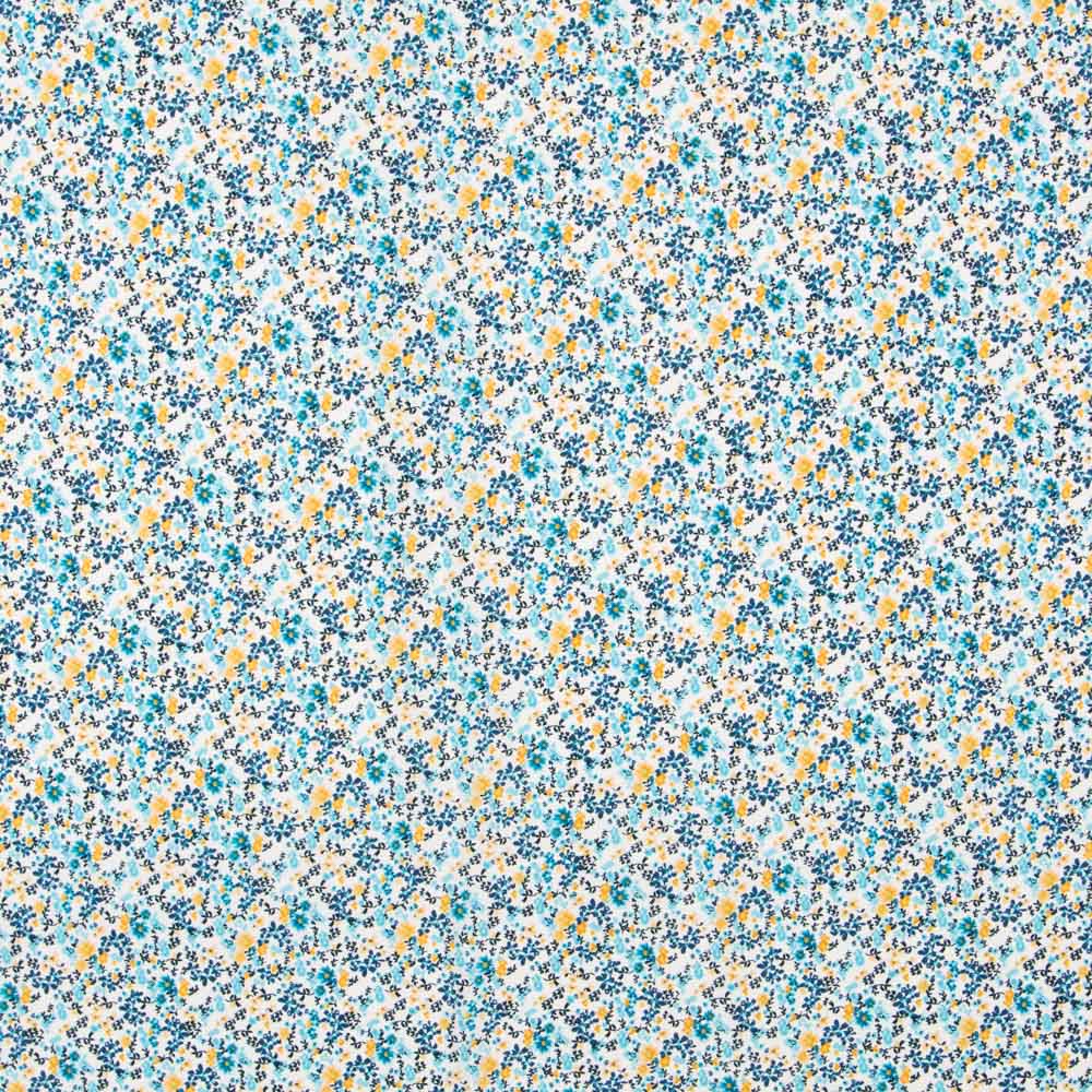 Crepe Floral Tropical Azul - Ribes y Casals