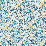 Crepe Floral Tropical Azul - Ribes y Casals