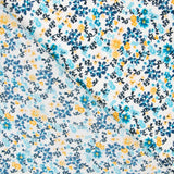 Crepe Floral Tropical Azul - Ribes y Casals