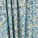 Crepe Floral Tropical Azul - Ribes y Casals