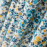 Crepe Floral Tropical Azul - Ribes y Casals