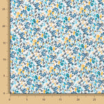 Crepe Floral Tropical Azul - Ribes y Casals