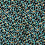 Crepe Floral Tropical Turquesa - Ribes y Casals