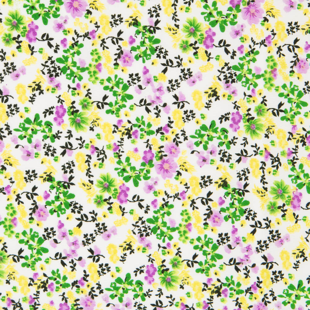 Crepe Floral Tropical Verde - Ribes y Casals