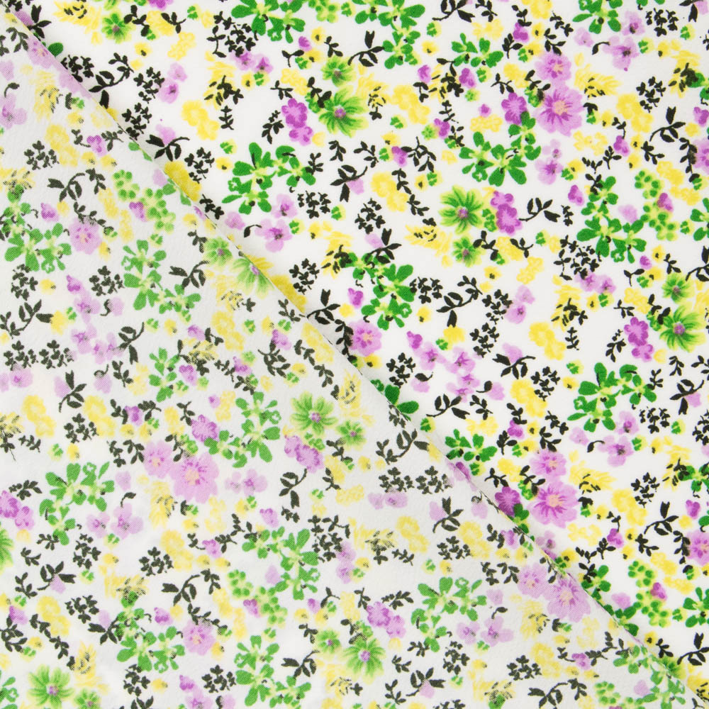 Crepe Floral Tropical Verde - Ribes y Casals