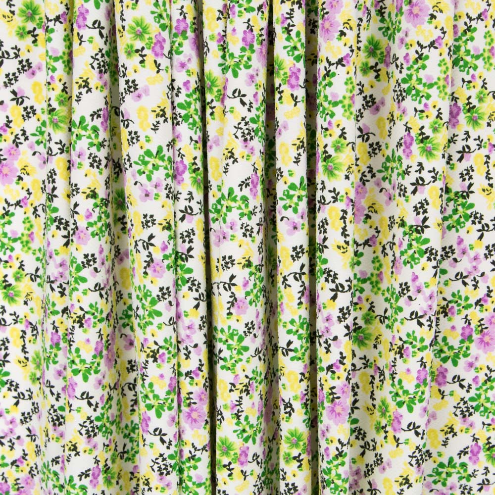 Crepe Floral Tropical Verde - Ribes y Casals