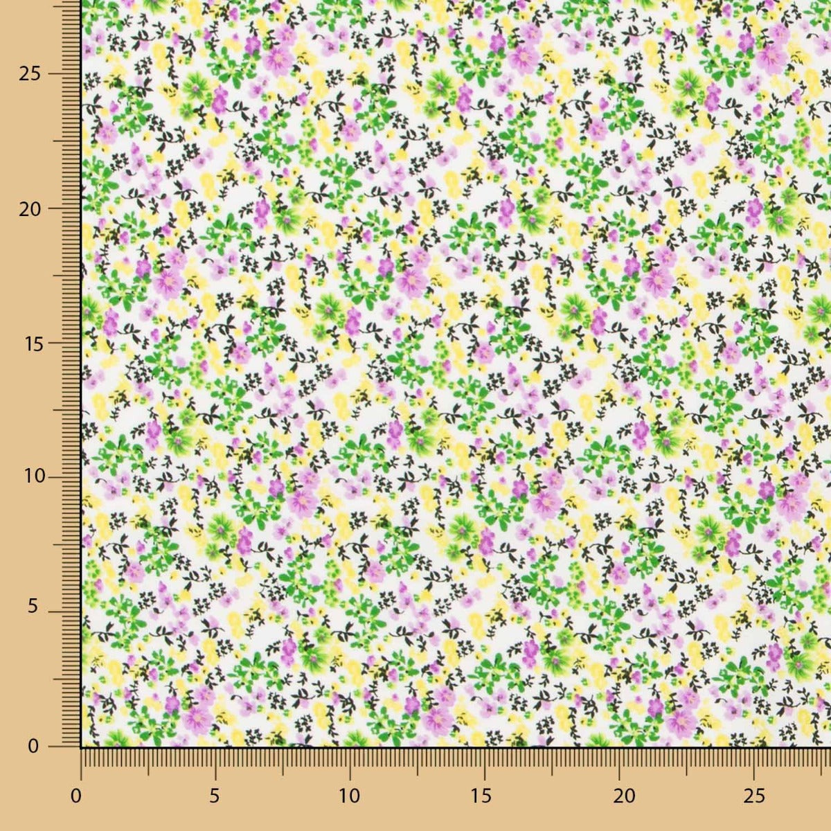 Crepe Floral Tropical Verde - Ribes y Casals