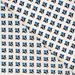 Crepe Geométrica Escudos Azul - Ribes y Casals