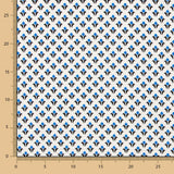 Crepe Geométrica Escudos Azul - Ribes y Casals