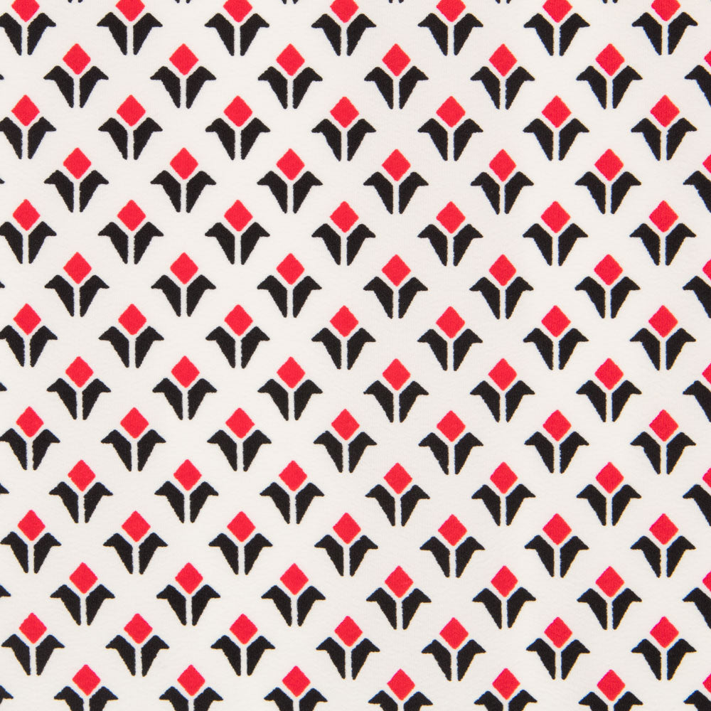 Crepe Geométrica Escudos Roja - Ribes y Casals