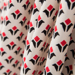 Crepe Geométrica Escudos Roja - Ribes y Casals