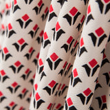 Crepe Geométrica Escudos Roja - Ribes y Casals