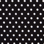 Crepe Lunares Blanco Fondo Negro - Ribes y Casals