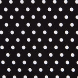 Crepe Lunares Blanco Fondo Negro - Ribes y Casals