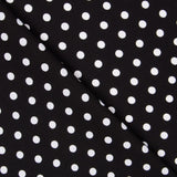 Crepe Lunares Blanco Fondo Negro - Ribes y Casals