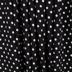 Crepe Lunares Blanco Fondo Negro - Ribes y Casals