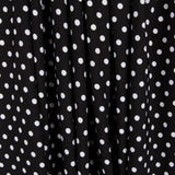 Crepe Lunares Blanco Fondo Negro - Ribes y Casals