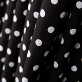 Crepe Lunares Blanco Fondo Negro - Ribes y Casals