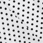 Crepe Lunares Negro Fondo Blanco - Ribes y Casals
