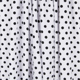 Crepe Lunares Negro Fondo Blanco - Ribes y Casals