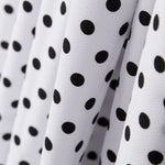 Crepe Lunares Negro Fondo Blanco - Ribes y Casals