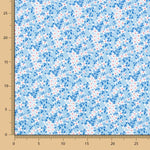 Retal Crepe Margaritas Azul Cielo 40x145 cm - Ribes y Casals