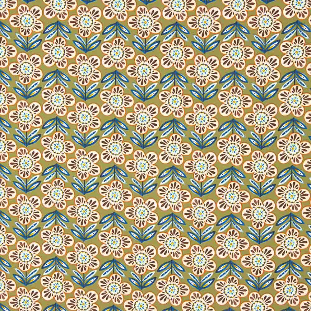Crepe De Poliéster Margaridas Vintage - Ribes y Casals