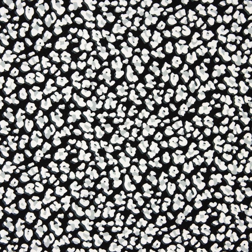 Crepe Marroquino Leopardo Cinza - Ribes y Casals