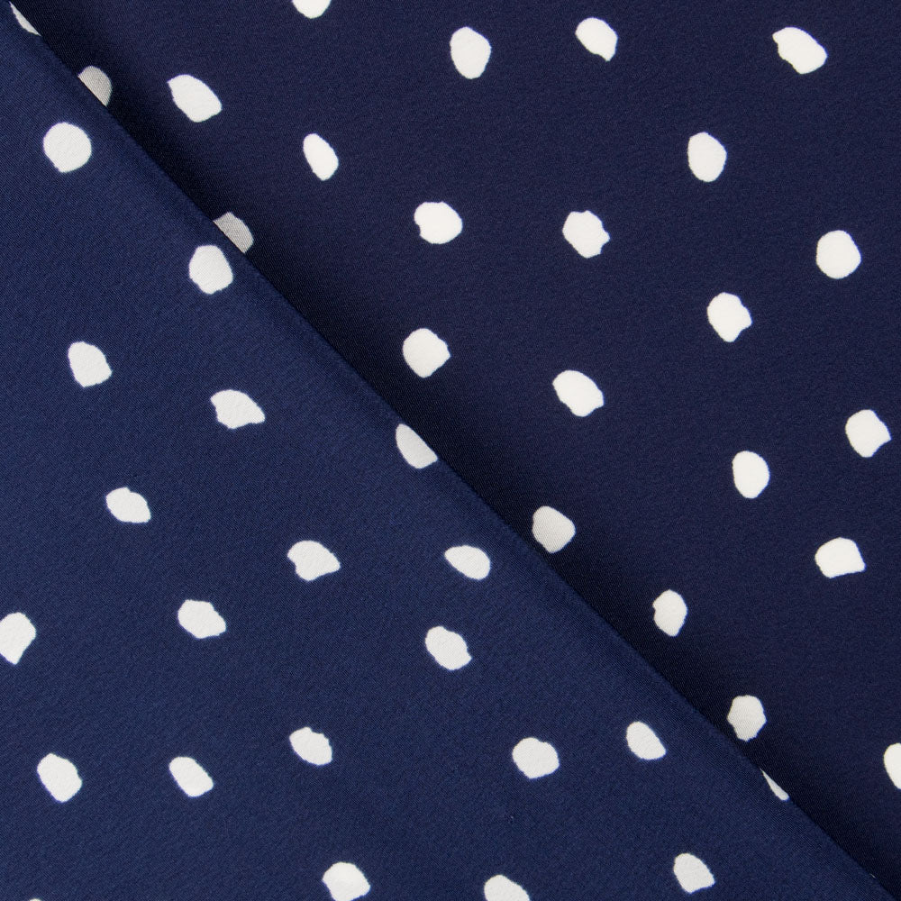 Crepe Moteada Azul Noche - Ribes y Casals