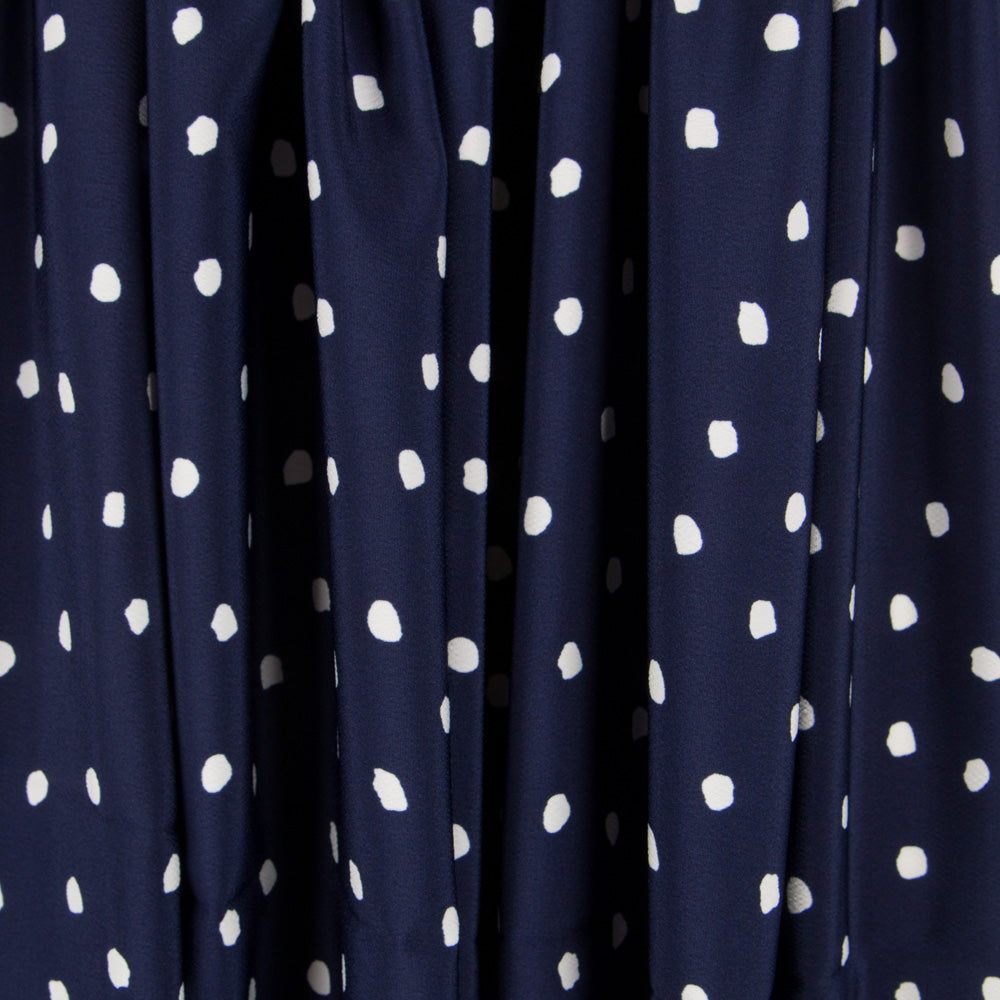 Crepe Moteada Azul Noche - Ribes y Casals