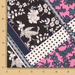 Crepe Pacthwork Azul Noite - Ribes y Casals