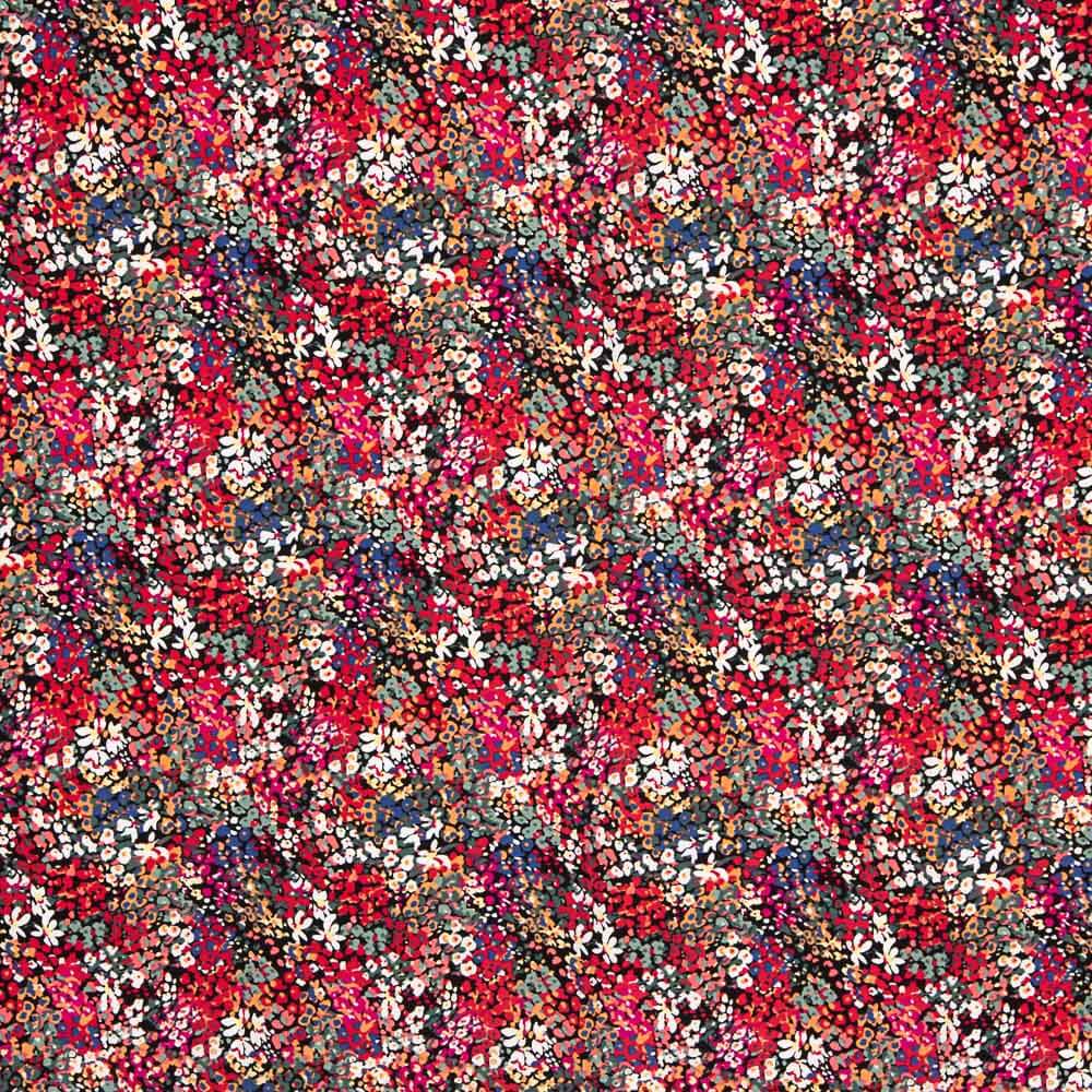 Crepe Poliéster Flor Confete Vermelho - Ribes y Casals