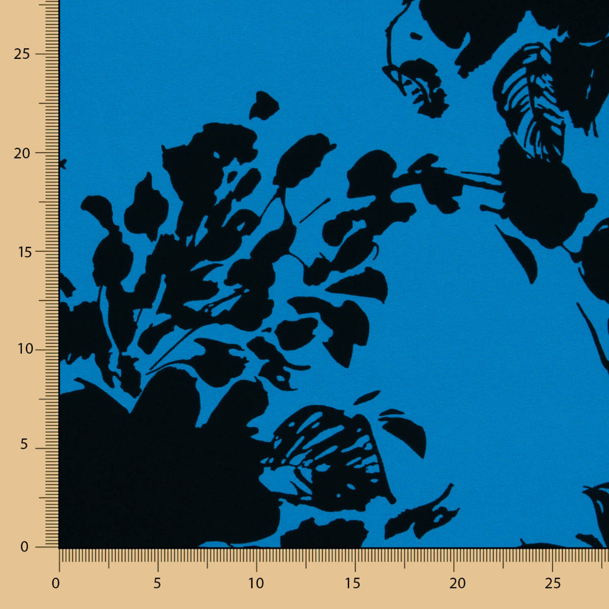 Crepe Poliéster Flor Azul - Ribes y Casals